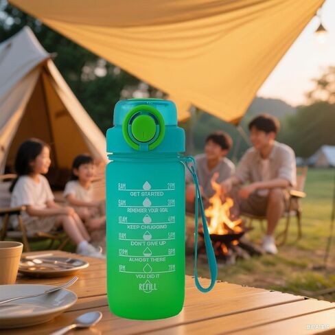 ZZT 20 أوقية زجاجات مياه مع علامة الوقت للشرب والقش ، والكلمات التحفيزية زجاجة المياه ، وتسرب ، زجاجة مياه رياضية للصالة الرياضية والنشاط في الهواء الطلق (الأرجواني) in Kuwait