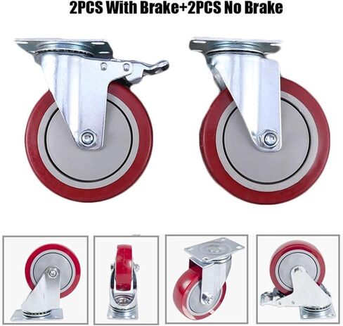 4pcs 5 بوصة الأثاث عجلات العجلات أحادية المحور عجلات العجلات العجلات العجلات (4pcs-01) in Saudi Arabia