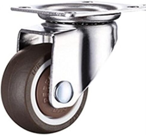 Furniture Casters Wheels Soft Rubber Swivel Caster Roller Wheel 1Pcs(A1 No Brake) in Saudi Arabia