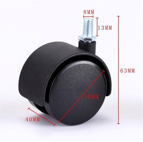 4Pcs Furniture Wheel Table Caster 40mm 48mm Screw Without Brake Swivel Castor Wheels(30mm) in Saudi Arabia
