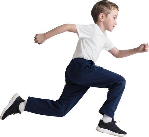 3 Pack Boys Open Bottom Track Pants with Zipper Pockets and Drawstring for Kids Everyday Wear and Sports in Kuwait