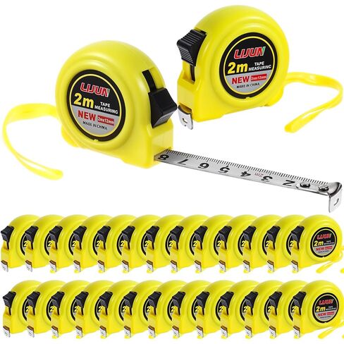 24 PCS MINI TIPE قياس الجزء الأكبر 6 أقدام قابلة للسحب سهلة القراءة سهلة القراءة الجيب شريط قياس ذاتي مع بوصة و CENTIMETERS لمصمم الديكور in Kuwait