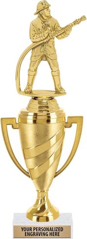 Crown Awards Color Guard Trophy, 10" Silver Cup Female Color Guard Trophies with Engraving Included Prime in Saudi Arabia