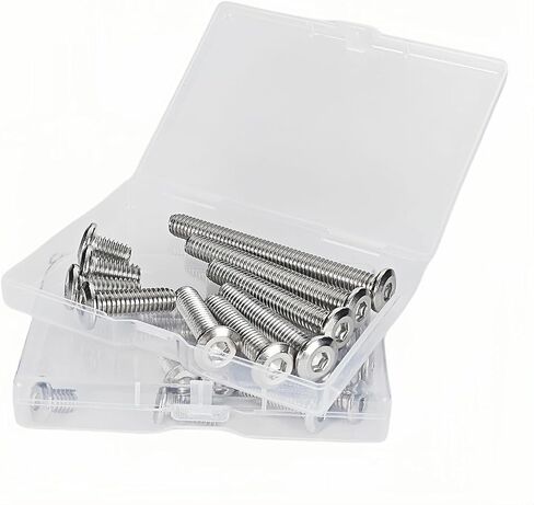 [40 Pack] 1/4-20 x 1/2" 304 Stainless Steel Flat Head Hex Socket Cap Screws A2-70 Grade 18-8 Bolts with Hex Key, Full Thread for Furniture, Machinery Marine (Corrosion Resistant) in Saudi Arabia