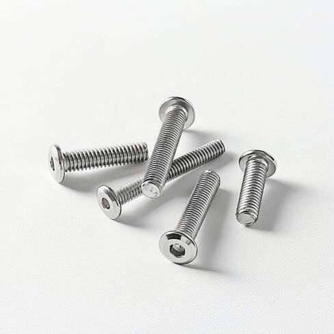 [40 Pack] 1/4-20 x 1/2" 304 Stainless Steel Flat Head Hex Socket Cap Screws A2-70 Grade 18-8 Bolts with Hex Key, Full Thread for Furniture, Machinery Marine (Corrosion Resistant) in Saudi Arabia