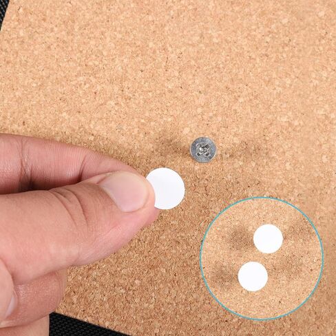 290 Pcs White Screw Hole Covers Stickers, Screws Cap Covers Self-Adhesive White Sticker to Cover Screw Furniture Stickers PVC Waterproof Screws Hole Sticker for Wooden Furniture Cabinet, 12/15/21 mm in Saudi Arabia
