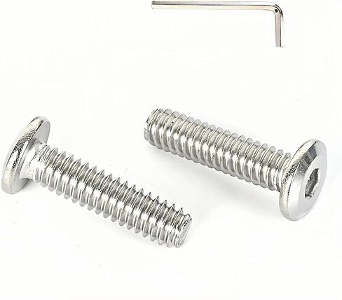 [40 Pack] 1/4-20 x 1/2" 304 Stainless Steel Flat Head Hex Socket Cap Screws A2-70 Grade 18-8 Bolts with Hex Key, Full Thread for Furniture, Machinery Marine (Corrosion Resistant) in Saudi Arabia