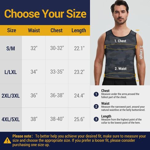 Sweat Vest for Men - Sauna Tank Top for Men Weight Loss, Compression Waist Trainer, Men's Sauna Vest for Gym Workout in Saudi Arabia