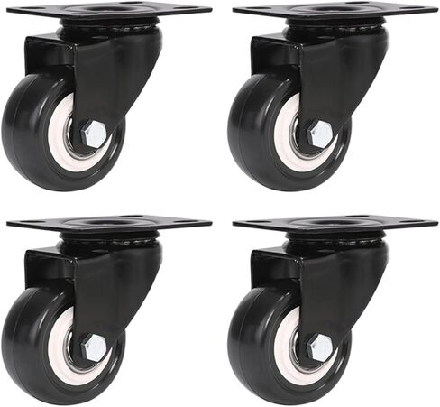 4Pcs/lot Black Swivel 2 Inch Dia Castor Wheels Trolley Furniture Caster Heavy Duty 616 Lb in Saudi Arabia