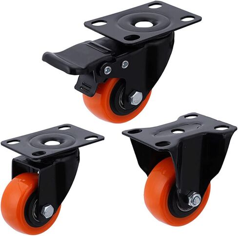 2 Inch Swivel Castor Wheels Heavy Duty Industrial Casters 300KG Trolley Furniture Caster 4Pcs(Type 3) in Saudi Arabia