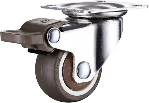 4pcs 1.5 بوصة TPE 8x20mm Ultra Rubber Wheel Brake Brake Furniture Wheel with with screat (C15) in Saudi Arabia