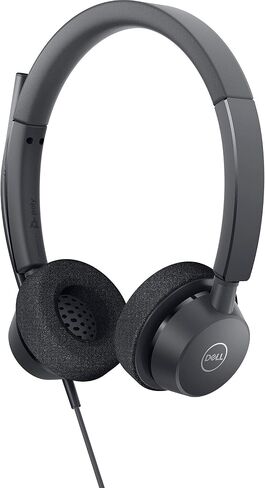 Dell Pro Stereo Headset - WH3022, Control Panel Includes Call Control, Boom Mic, Adjustable Headband, Ear Cushions, Black in Saudi Arabia