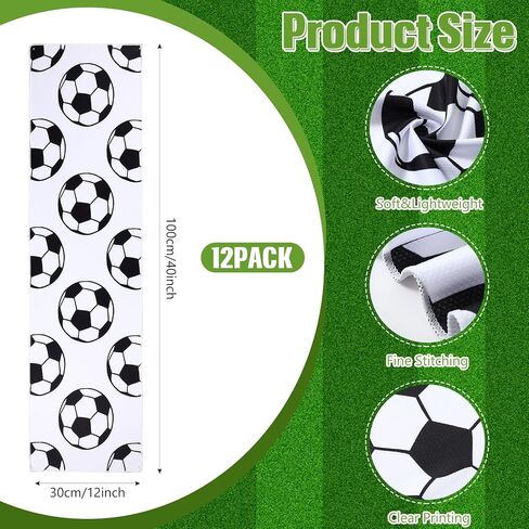24 Pack Baseball Team Gifts Include 12 Baseball Cooling Towels 12 Plastic Tumbler 40"x12" Breathable Chilly Towel 13.5oz Reusable Cups with Lid and Straw for Sports Party (White, Baseball) in Saudi Arabia
