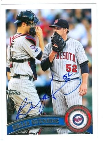 Autograph Warehouse 45834 Brian Duensing Autographed Baseball Card Minnesota Twins 2011 Topps No .132 in Saudi Arabia