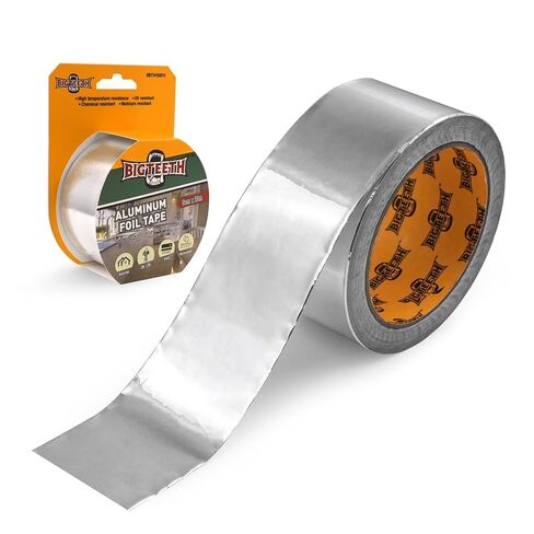 BIGTEETH HVAC Aluminum Foil Tape - 2 inch x 65.6 feet (5cm x 20m) 2.37mil Waterproof HVAC Duct Tape for Seal Hot and Cold Air Ducts,Metal and Plastic Joints,High Temp,Super Sticky Adhesive in Saudi Arabia