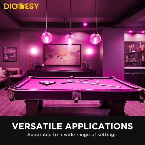 DIODESY- LED S14 String Black Light Presplication Bulb 2W (25W ما يعادلها) E26 قاعدة متوسطة قابلة للخلايا عتيقة الزجاج الملون لزخرفة الحفلات الإضاءة الفناء الفناء in Saudi Arabia