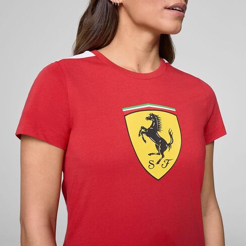 PUMA SCUDERIA FERRARI F1 TSHIRT مع شعار SCUDETTO Shield كبير - أحمر in Saudi Arabia