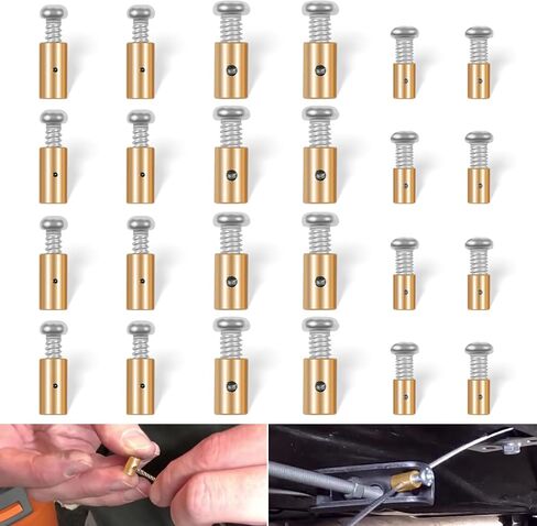 03336 Cable Stop Assortment 24 Pack Universal Fit 1/4", 5/16", 3/8" Cable Lock for Anchoring Various Types of Cables in Saudi Arabia