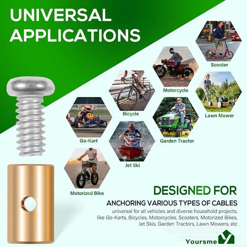 03336 Cable Stop Assortment 24 Pack Universal Fit 1/4", 5/16", 3/8" Cable Lock for Anchoring Various Types of Cables in Saudi Arabia
