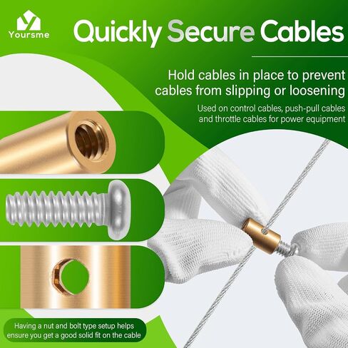 03336 Cable Stop Assortment 24 Pack Universal Fit 1/4", 5/16", 3/8" Cable Lock for Anchoring Various Types of Cables in Saudi Arabia