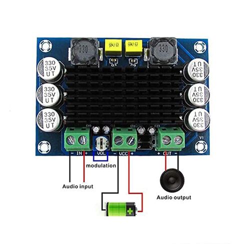 2PCS TPA3116 100W Mono Channel Digital AMP Board مع لوحة بلاستيكية - لوحة مضخم الفئة D لمكبرات الصوت عالية الطاقة ، DC 12V -24V in Saudi Arabia