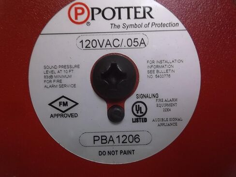بوتر PBA-1206 Fire Bell Red 6 "120VNEW في صندوق in Saudi Arabia