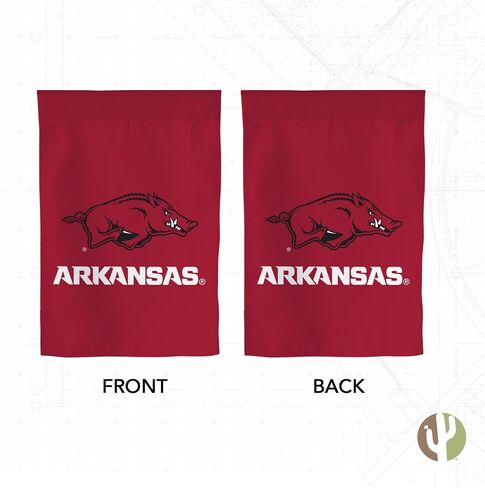 Desert Cactus University of Arkansas UA Garden Flag - 19 × 12 بوصة Arkansas Razorbacks لافتة ، للعرض في الهواء الطلق والأحداث (التصميم هـ) in Saudi Arabia