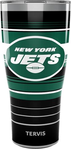 Tervis Traveler NFL New York Jets - خطوط الضجيج ثلاثية كوب سفر معزول مع عزل معزول. in Saudi Arabia