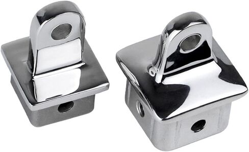 Square Tubing Top Eye End Cap Hardware Equipment Parts Mirror Polished Boat Sliding Cap Marine Bimini Fitting for Awning in Kuwait