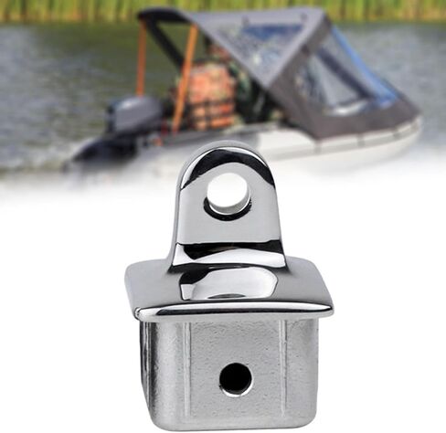 Square Tubing Top Eye End Cap Hardware Equipment Parts Mirror Polished Boat Sliding Cap Marine Bimini Fitting for Awning in Kuwait