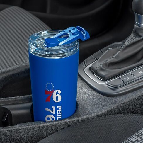 Rico Industries NBA Basketball Philadelphia 76ers Royal Blue 24oz Stainless Steel Tumbler with Lid and Dual Functioning Lid in Saudi Arabia