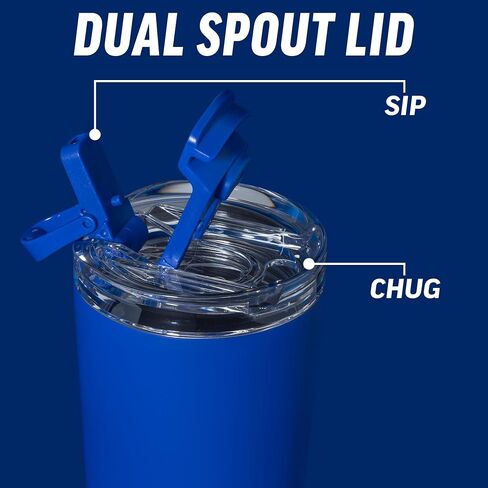 Rico Industries NBA Basketball Philadelphia 76ers Royal Blue 24oz Stainless Steel Tumbler with Lid and Dual Functioning Lid in Saudi Arabia