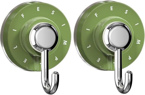 Home & I Cupt Cup Hooks - Heavy Duty ، Heatproof and Resulable Hooks للحمام والمطبخ - قابلة للتعديل ، 2 عبوة ، لا توجد أدوات مطلوبة (2 عبوة) in Kuwait