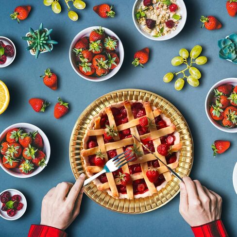 10.8 "صواني الطعام مع الأغطية [5 حزمة] ، حاملة فطيرة يمكن التخلص منها مع صواني حزب مستديرة واضحة لغطاء الكعك الكعك بوكي (5) in Kuwait