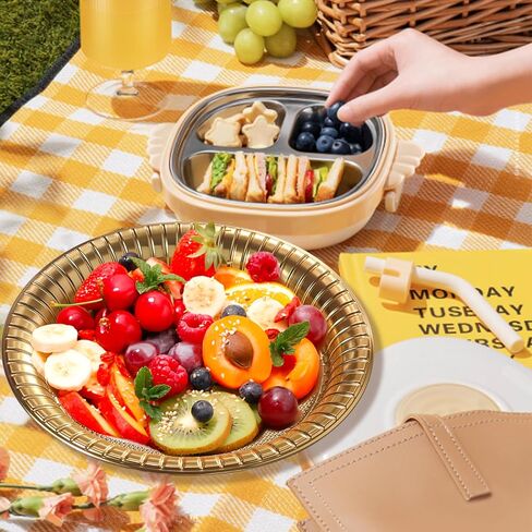 10.8 "صواني الطعام مع الأغطية [5 حزمة] ، حاملة فطيرة يمكن التخلص منها مع صواني حزب مستديرة واضحة لغطاء الكعك الكعك بوكي (5) in Kuwait