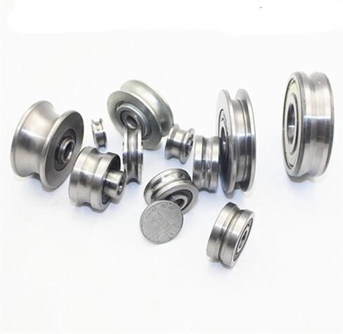 10PCS Straightening Mixed Wheel Over Line with Groove Bearing V6001 12X28X8MM Pulley V Groove Type(V6001-3-0.8) in Saudi Arabia