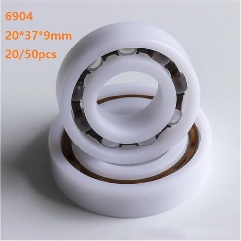 20/50pcs 6904 20 * 37 * 9mm تحمل كرة من البلاستيك محمل كرات زجاجية مع الكرات الزجاجية قفص أخدود عميق 20 × 37 × 9mm (50pcs) in Saudi Arabia
