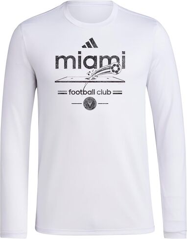 Adidas Men Inter Miami CF Vintage World Pre-Game Long Sleeve T-Shirt in Kuwait