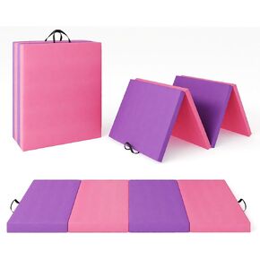 Folding Gymnastics Mat, Exercise Mats, Gymnastics Tumbling Mats, Thick Portable Home Gym Floor Pad for Yoga, Pilates, Aerobics & Martial Arts Training in Kuwait