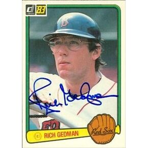 Autograph Warehouse 37382 Rich Gedman Autographed Baseball Card Boston Red Sox 1983 Donruss No. 156 in Saudi Arabia