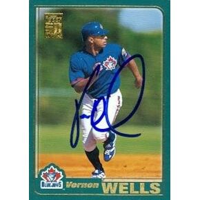 مستودع توقيعه 104467 فيرنون ويلز بطاقة البيسبول موقعة تورنتو بلو جايز 2001 Topps رقم 421 in Saudi Arabia