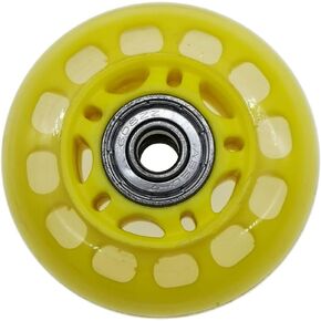 1Pcs 2.5in Yellow PU Mute Caster Wheel Luggage Cart Roller Skate Caster With 608ZZ Bearing in Saudi Arabia