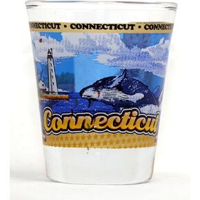 Connecticut State Wraparound Shot Glass in Kuwait