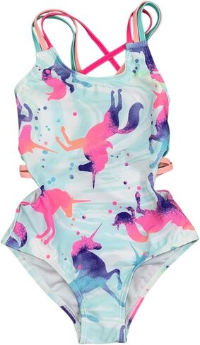 فتيات قطعة واحدة من ملابس السباحة اللطيفة بدلات الاستحمام in Kuwait