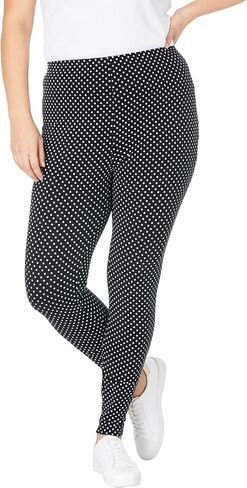 Woman Within Plus Size Stretch Cotton Printed Legging in Saudi Arabia