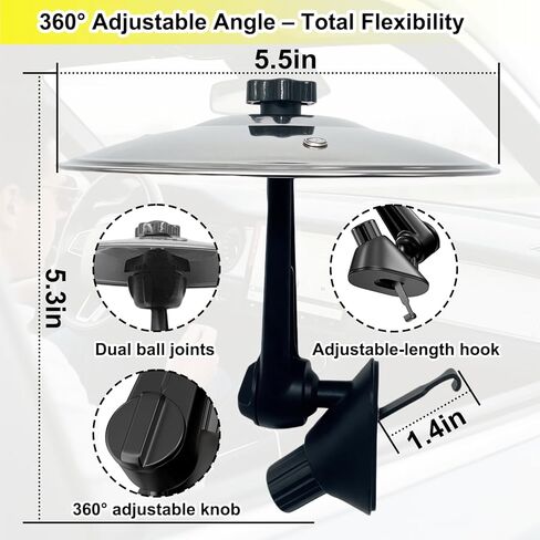 Car Crash Cymbal with Free Drumstick & Holder - Clip-On Mini Drum Cymbal for Car Air Vent, Fun Musical Accessory for Drivers, No Tools Needed, Fits All Vehicles (Silver, 1PC) in Kuwait