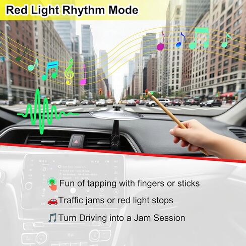 Car Crash Cymbal with Free Drumstick & Holder - Clip-On Mini Drum Cymbal for Car Air Vent, Fun Musical Accessory for Drivers, No Tools Needed, Fits All Vehicles (Silver, 1PC) in Kuwait