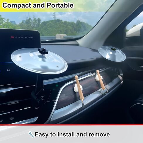 Car Crash Cymbal with Free Drumstick & Holder - Clip-On Mini Drum Cymbal for Car Air Vent, Fun Musical Accessory for Drivers, No Tools Needed, Fits All Vehicles (Silver, 1PC) in Kuwait