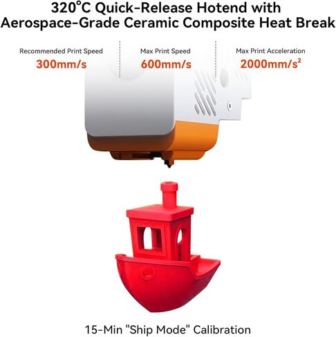 مجموعة HotEnd Att لـ anycubic Kobra S1 Combo/S1C 3D الطابعة مع فوهة نحاسية 0.2،0.4،0.6،0.8 مم ، استبدال Easy Swap End End Extly ، 320 ℃ كتلة التسخين واختلاسها ، مجموعة رأس الطباعة ، مجموعة رأس الأدوات ، in Kuwait
