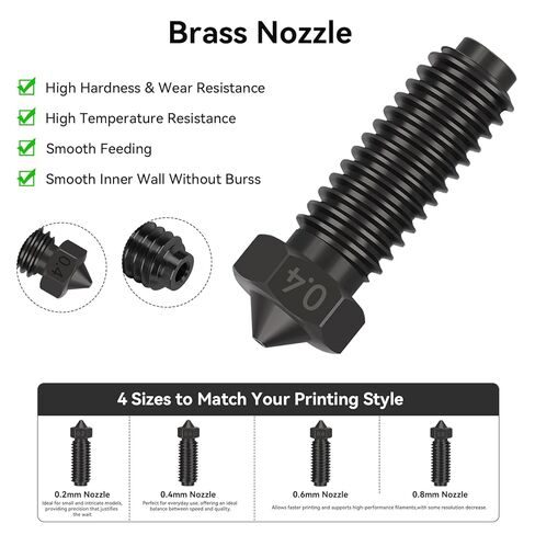 مجموعة HotEnd Att لـ anycubic Kobra S1 Combo/S1C 3D الطابعة مع فوهة نحاسية 0.2،0.4،0.6،0.8 مم ، استبدال Easy Swap End End Extly ، 320 ℃ كتلة التسخين واختلاسها ، مجموعة رأس الطباعة ، مجموعة رأس الأدوات ، in Kuwait